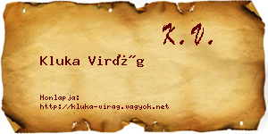 Kluka Virág névjegykártya