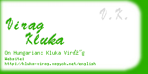 virag kluka business card